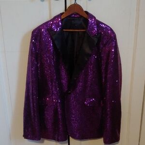 Purple Sequin Blazer